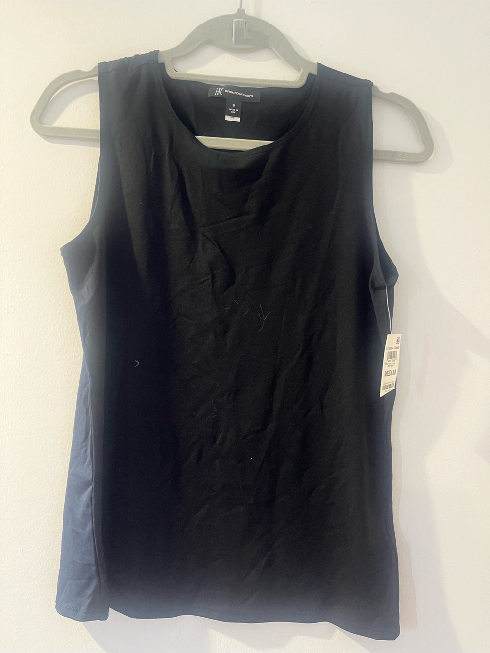 INC International Concepts Black Tank Top